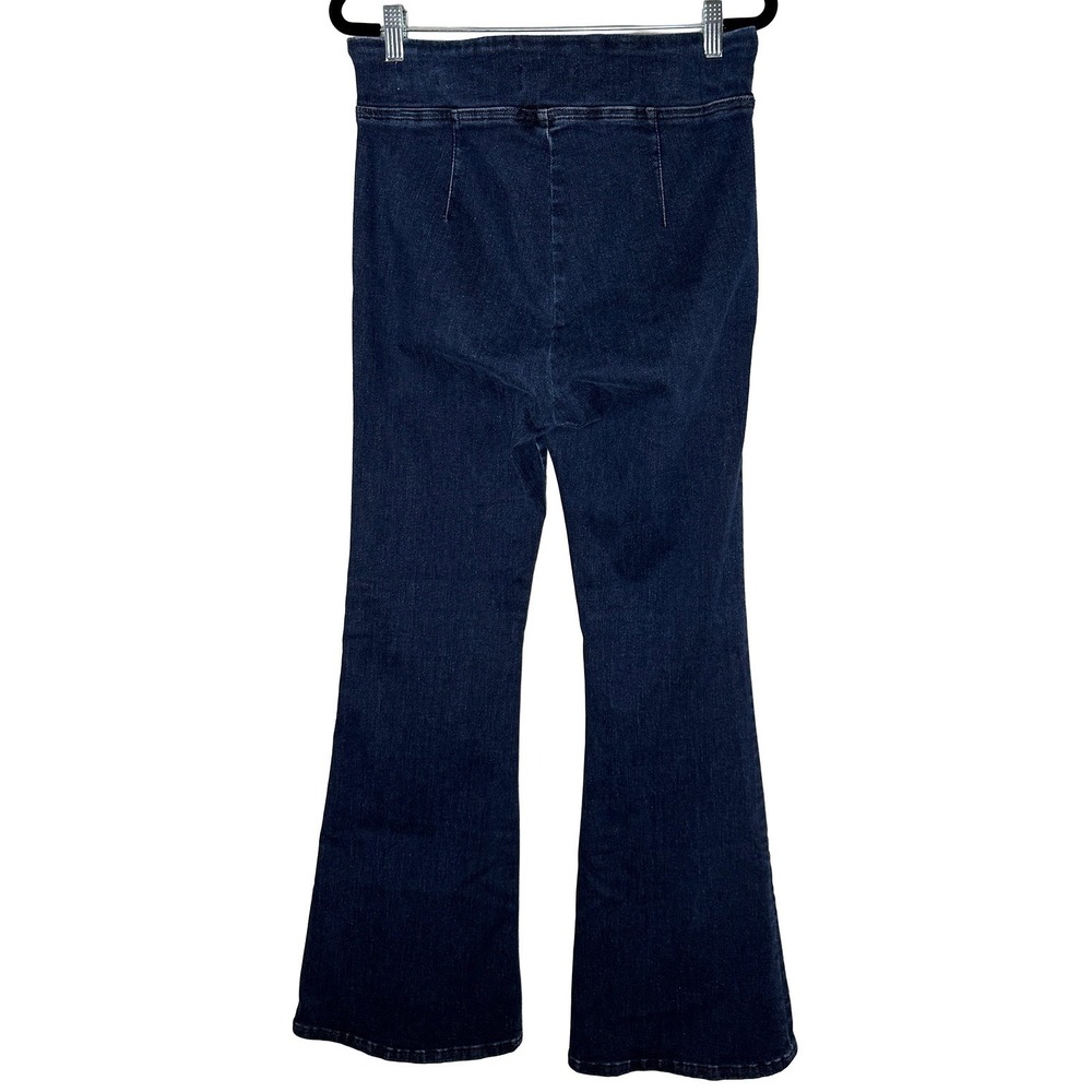 FRAME Womens Jet Set Flare Jeans Keller Dark Wash High Rise Pull On Stretch 2 - Picture 5 of 10
